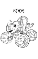 Blaze en de monsterwielen kleurplaat 14